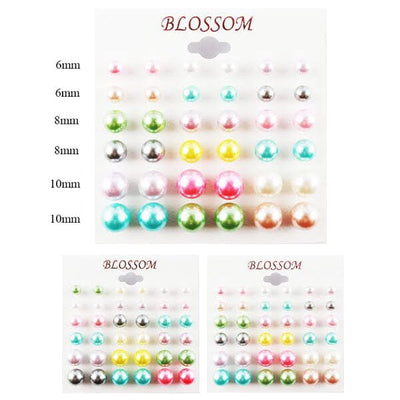 Colorful Pearl Multi Earring 390PT (12 units)