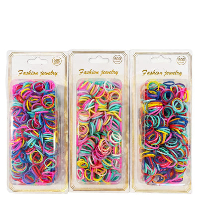 Colourful Elastic Hair Ties 1593AS (12 units)