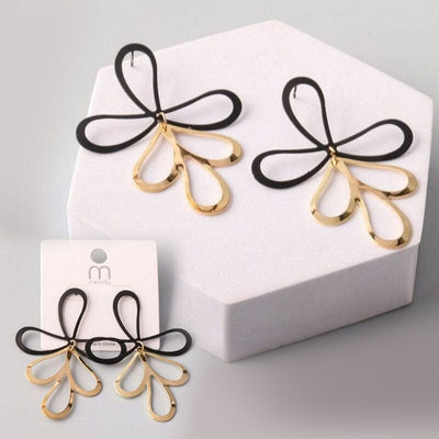 Contour Teardrop Leaf Earrings 38315 (12 units)