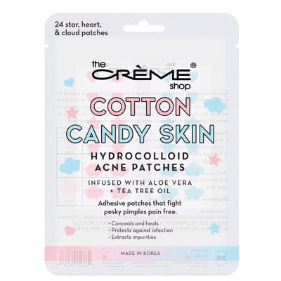 Cotton Candy Skin - Hydrocolloid Acne Patches | Infused with Aloe Vera + Tea Tree( 6 units)
