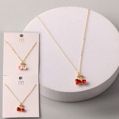 Crystal Cherry Necklace 8497 (12 units)