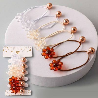 Crystal Flower Bead Ponytail 1548 (12 units)