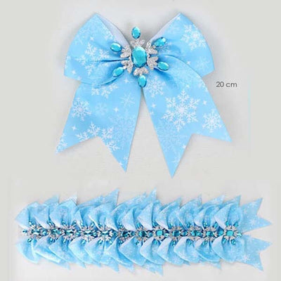 Crystal Glitter Snowflake Cheer Shape Hair Bow 2340 (12 units)