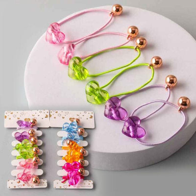 Crystal Heart Bead Ponytail 1553 (12 units)