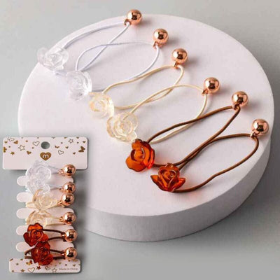 Crystal Rose Bead Ponytail 1549 (12 units)