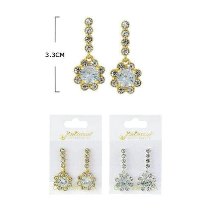 Cubic Zirconia Earrings 50023GS (12 units)