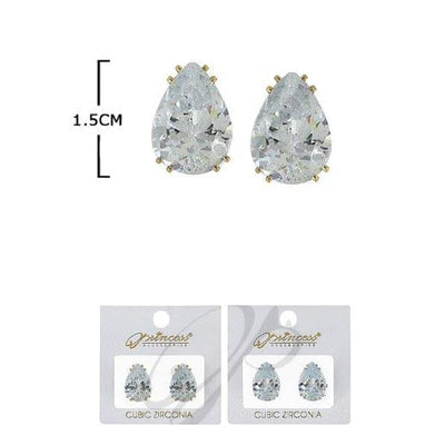 Cubic Zirconia Earrings 50035GS (12 units)