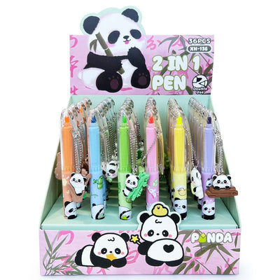 Cute 2 in 1 Pen With Highlighter Pen 2124 (36 units)