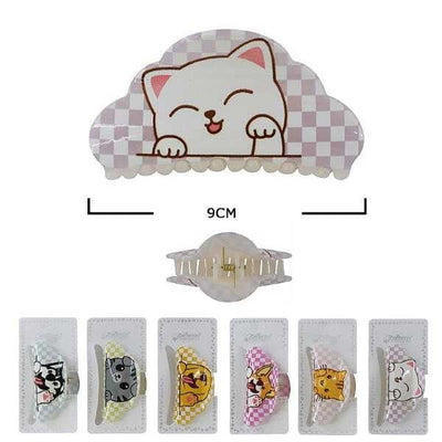 Cute Animal Printed Hair Jaw Clip 10873M (12 units)