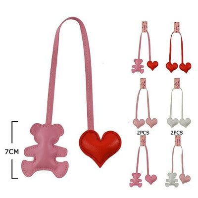 Cute Bear & Heart Bag Charm 30045 (12 units)