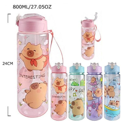 Cute Clear Brown Water Bottle (12 units)