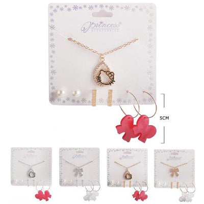 Cute Earring Necklace Set 1040 (12 units)