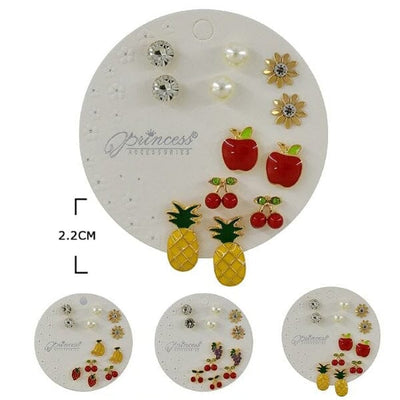 Cute Fruit Multi Earrings 3273 (12 units)