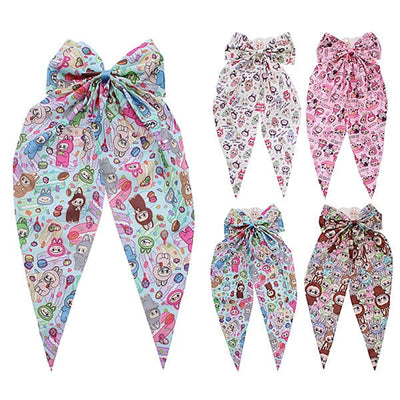 Cute Hair Bow With Tail 1217R (12 units)