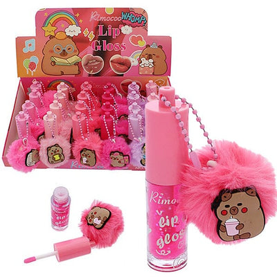 Cute Pom Pom Charm Lip Gloss 0528 (24 units)