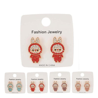 Cute Rhinestone Earrings 1094 (12 units)