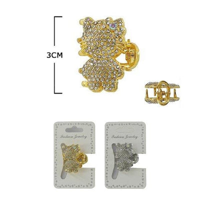 Cute Rhinestone Hair Jaw Clips 10153GS (12 units)