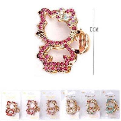 Cute Rhinestone Jaw Clip 3685GR (12 units)