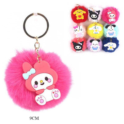 Cute Soft Faux Fur Keychain 6079 (12 units)