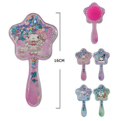 Cute Star Glitter Hair Brush 1086 (12 units)