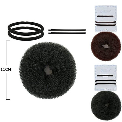 Donut Hair Bun Maker Set 25027BG2 (12 units)