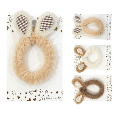 Ear Furry Hair Tie 0264 ( 12 units)