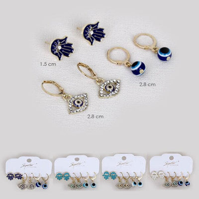 Evil Eye Multi Earrings 2077 (12 units)