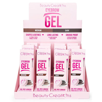 Eyebrow Gel Pot & Brush 2 Colors (12 units)
