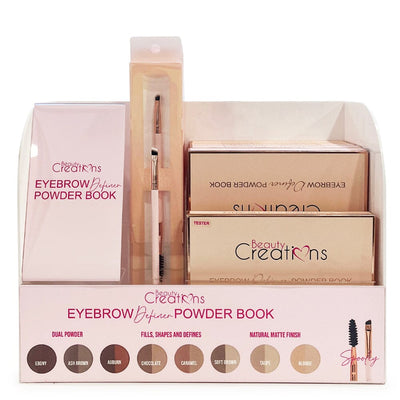 Eyebrow Powder Book & Eyebrow Brush 12PCS Set With Display + Free Tester (1 unit)