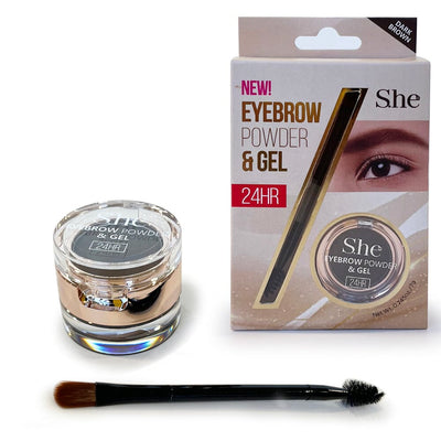 EyeBrow Powder & Gel - Dark Brown (12 units)