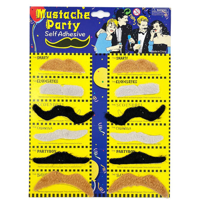 Fake Self Adhesive 12PC Mustaches For Party (12 units)