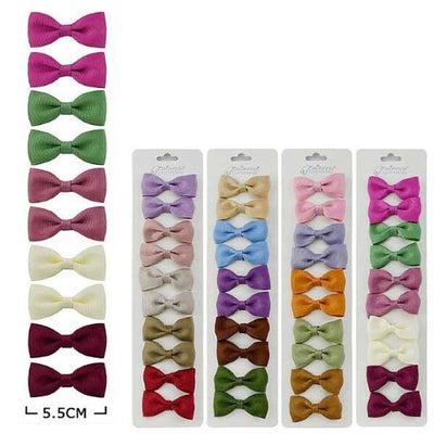 Fashion 10PC Mini Hair Bow Pin 40000D1 (12 units)