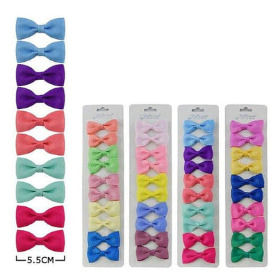 Fashion 10PC Mini Hair Bow Pin 40000U (12 units)