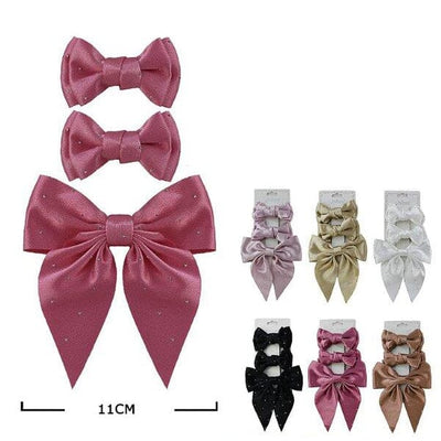 Fashion 3PC Hair Bow Set 20039D (12 units)