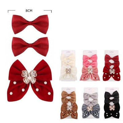 Fashion 3PC Hair Bow Set 20041M (12 units)