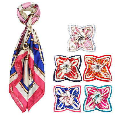 Fashion Assorted Color Scarf With Ring 1652 ( 12 units)