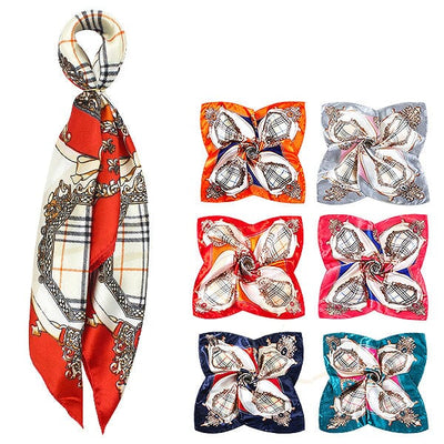 Fashion Assorted Color Scarf With Ring 1658 ( 12 units)