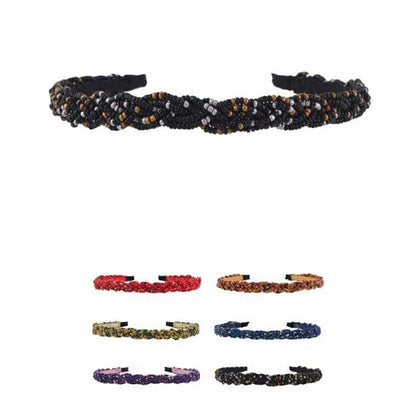 Fashion Beaded Headband 49837D (12 units)