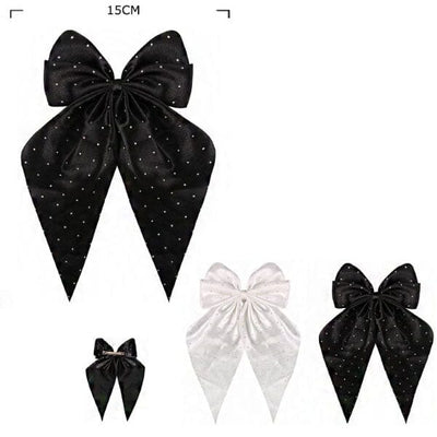 Fashion Black White Hair Bow 29432BW (12 units)