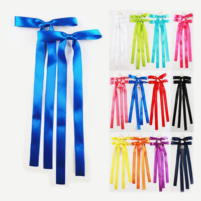 Fashion Bow With Tail 2PC Hair Pin 697BT (12 units)