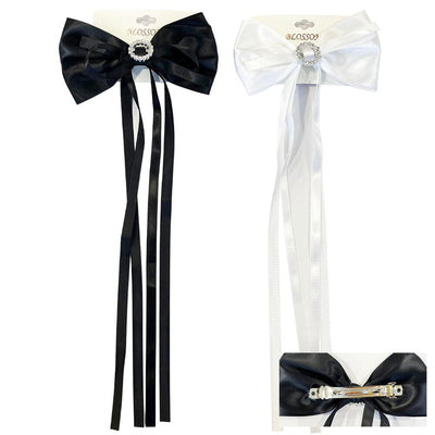 Fashion Bow With Tail Hair Pin 452BW (12 units)