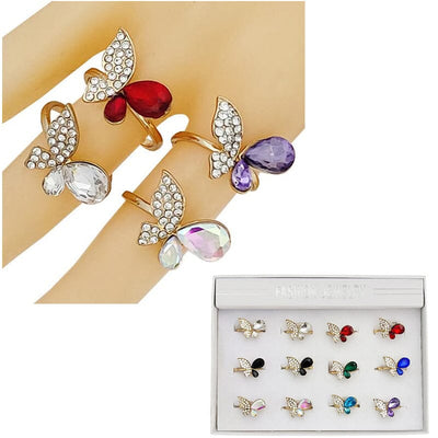 Fashion Butterfly Rings 48409 (12 units)