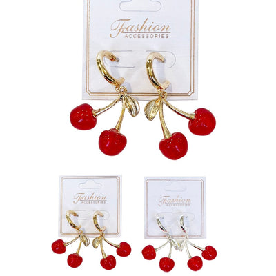 Fashion Cherry Earrings 1694 (12 units)