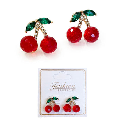 Fashion Cherry Earrings 1696 (12 units)