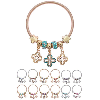 Fashion Clover Charm Bracelets 1844R6 (12 units)