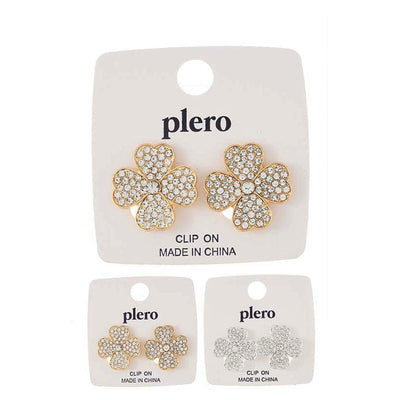 Fashion Clover Shape Clip On Earrings 1014 (12 units)