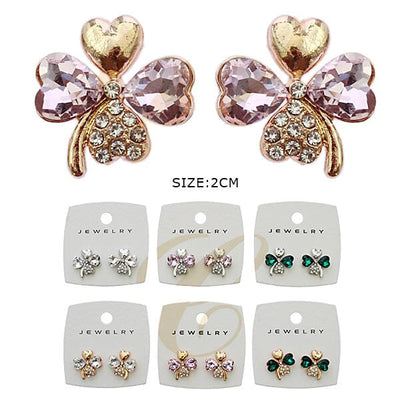 Fashion Clover Shape Multi Earrings 3172R3 (12 units)