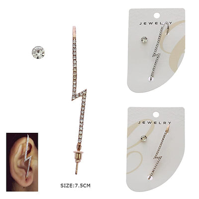 Fashion Crawler Hook Stud Earrings 2860GS ( 12 units)