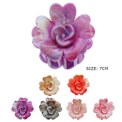 Fashion Flower Hair Jaw Clip 0700R (12 units)