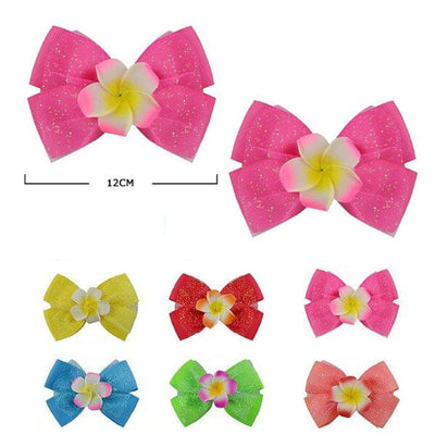 Fashion Flower Layered Hair Bow 1591M (24 units)